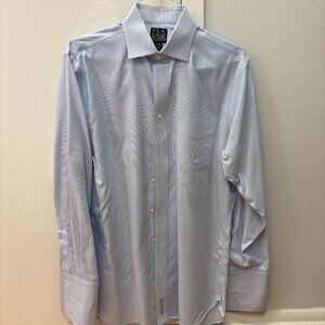 Joseph A. Bank Signature Collection Tailored Fit Wrinkle Free Blue Button Down